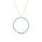 Dominique Cohen large diamond halo open circle pendant necklace, in blue diamonds and 18k yellow gold <span class='visuallyhidden'>Call, text 323-404-2959 for shopping help.</span>